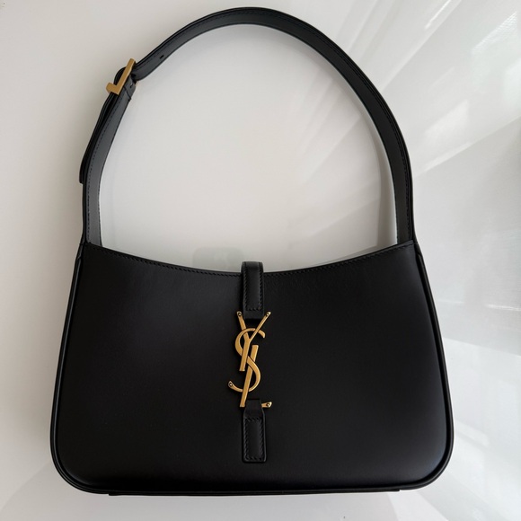 Saint Laurent Handbags - Saint Laurent Le 5 à 7 Smooth Leather Shoulder Bag Black Gold Hardware 2025